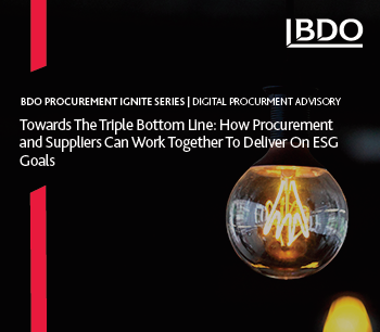 Towards the Triple Bottom Line: How Procurement and Suppliers can work together to deliver on ESG Goals